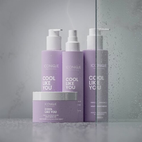 ICONIQUE Professional COOL LIKE YOU Perfect Blonde &amp;amp; Silver Violet maska za lase za nevtralizacijo rumenih odtenkov 200 ml Slike