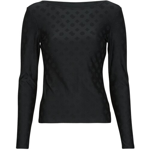 Guess Majice z dolgimi rokavi LS SCOOP BACK NADENE Črna Cene
