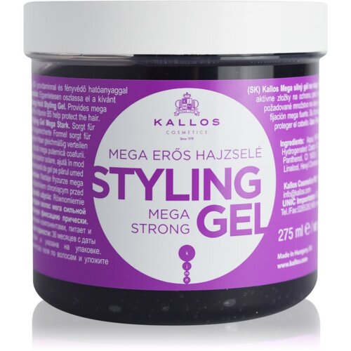 Kallos KJMN Mega Strong Styling Gel ekstra jaki gel za kosu 275 ml Slike