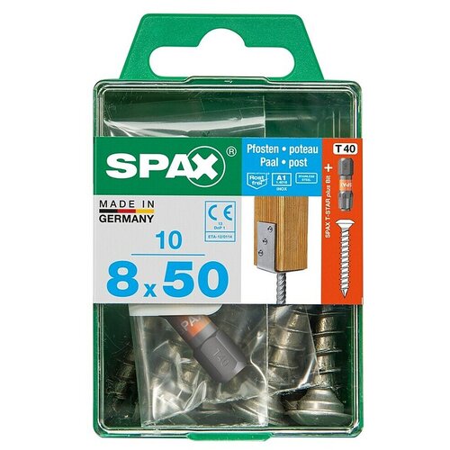 SPAX T-Star plus Povezovalni vijak (&Oslash; x Do: 8 x 50 mm, Nerjavno jeklo, 10 kos, Sredi&scaron;čna glava, Celotni navoj) Cene