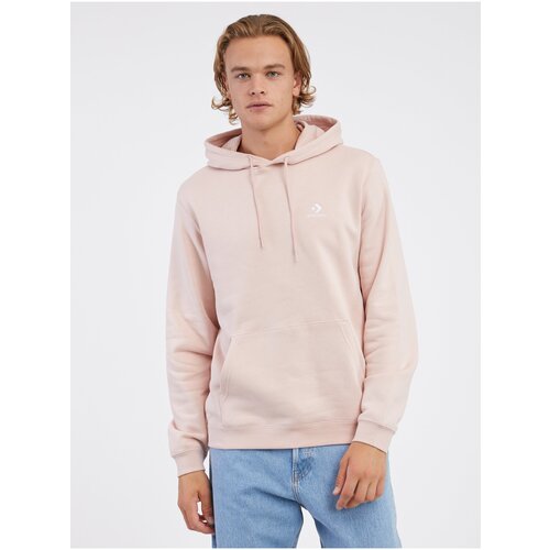 Converse Light Pink Unisex Hoodie Go-To Embroidered - Men Slike