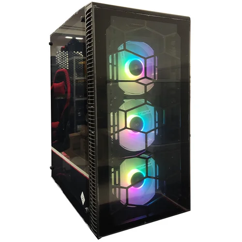 ANS IG-MAX X3805-A06 GIANT GLASScase, E-ATX, 3x12cm RGB fan3xUSB, audio panel