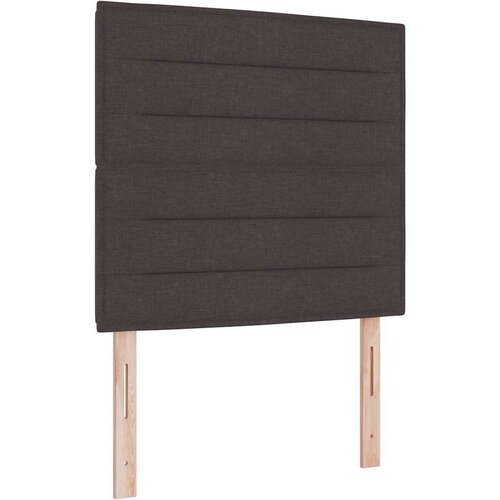 VidaXL Box spring krevet Tamno smeđa 90 x 190 cm tkanina - Tamno smeđa 90 x 190 cm Dizajn linija Slike
