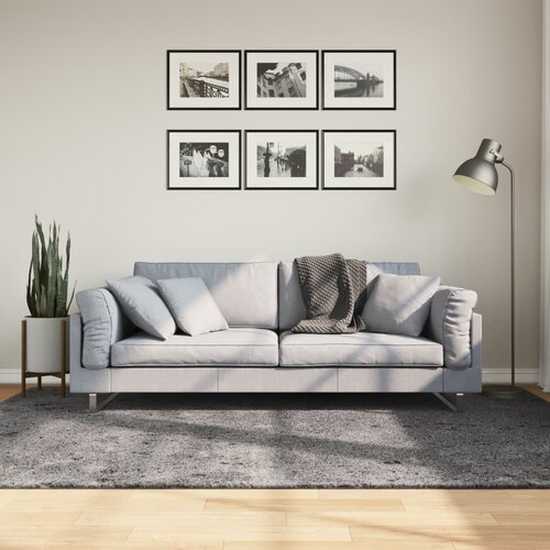 vidaXL Preproga s kratkimi vlakni mehka pralna antracitna 160x230cm Cene