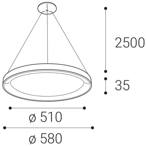  LED2 - LED luster na sajli BELLA LED/48W/230V 3000K/4000K crna Slike