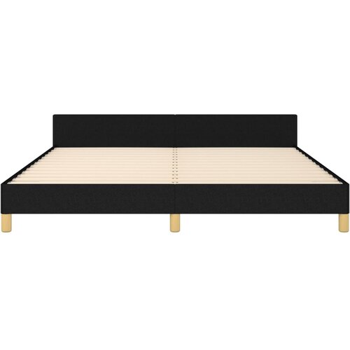  Okvir za krevet bez madraca crni 160x200 cm od tkanine Slike