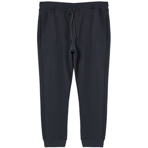 Trendyol anthracite regular/normal cut basic plus size sweatpants Cene