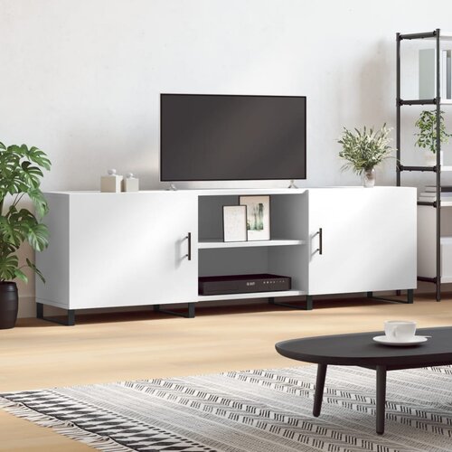 vidaXL TV omarica bela 150x30x50 cm inženirski les Cene