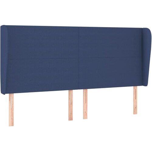  Uzglavlje s u&amp;scaron;ima plavo 183x23x118/128 cm od tkanine Slike
