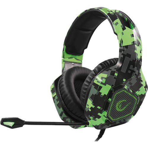  Slu&scaron;alice sa mikrofonom gaming RAMPAGE RM-K8 CRAFTING camo, PC/PS4, USB, 7.1, Rainbow LED Cijene