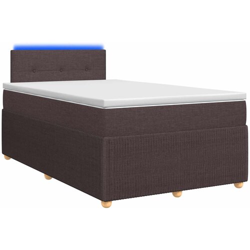  Boxspring krevet s madracem Tamno smeđa 120 x 200 cm Tkanina Slike