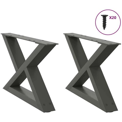  Noge za stolić 2 kom antracit 50x(30-31 3) cm čelik Cijene