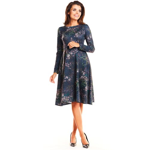 Awama Woman's Dress A250 Navy Blue Slike