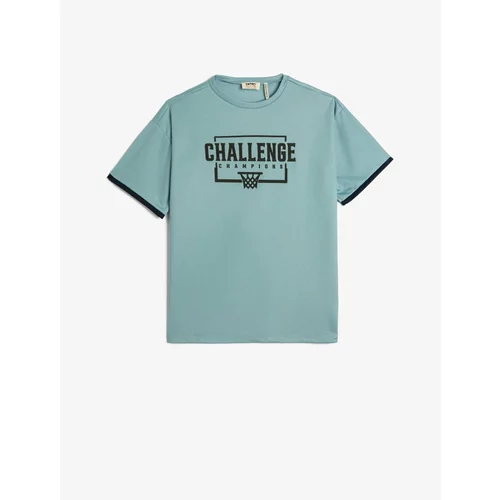 Koton T-Shirt - Blau - Regular fit