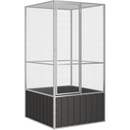 vidaXL Ptičja kletka antracit 111x107x211,5 cm pocinkano jeklo Cene
