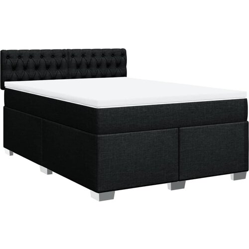 Maison Chic Box spring posteljni - Vzmetna postelja z vzmetnico črn 140x190 cm blago SL11683, (21882489) Cene