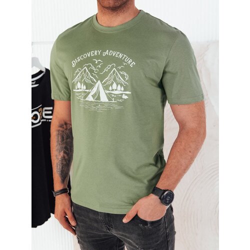 DStreet Men's T-shirt with print, green Cene