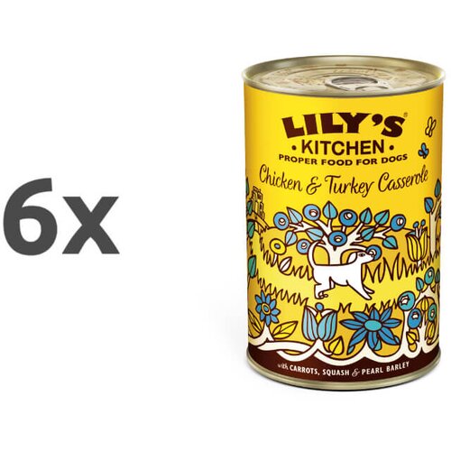 Lily&amp;#039;s Kitchen casserole adult - pi&amp;scaron;čanec in puran - 400 g 6 x 400 g Slike