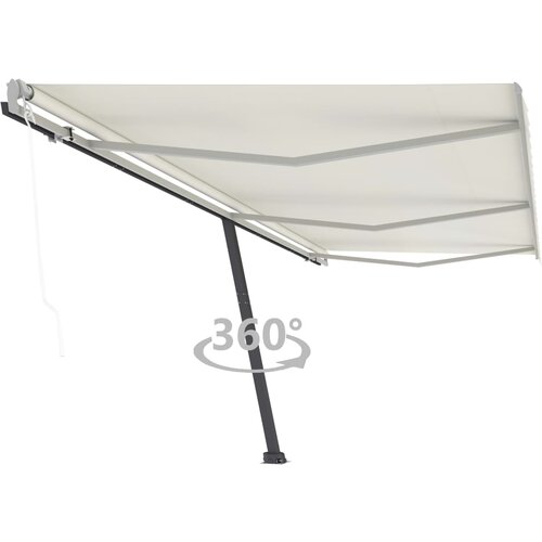 vidaXL Prostostoječa avtomatska tenda 600x300 cm krem Cene