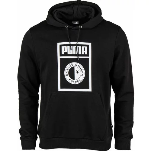 Puma SLAVIA PRAGUE GRAPHIC HOODY Muška majica s kapuljačom, crna, veličina