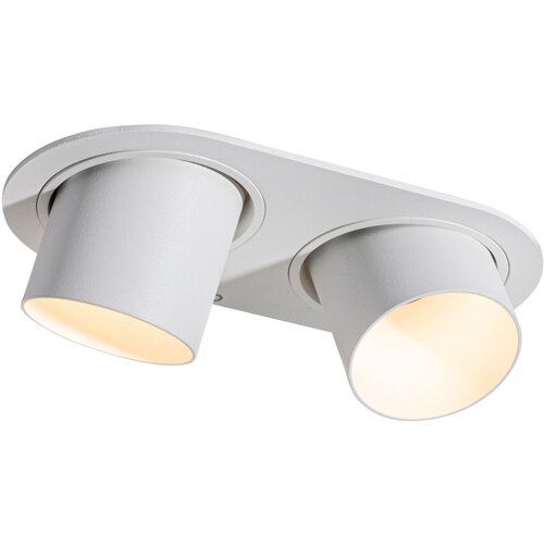 QAZQA Okrogel vgradni reflektor beli GU10 50 mm 2-lučni - Installa Cene