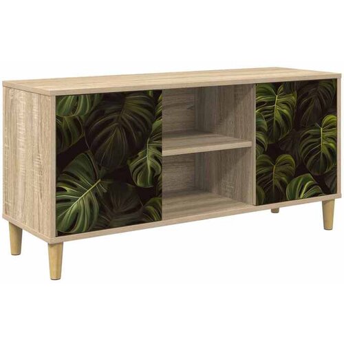 vidaXL TV ormar ELBURG 102 x 33 x 50 cm Sonoma Konstruirano drvo - Print od palminih listova Cijene