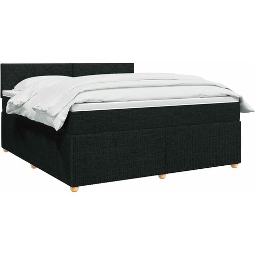  Boxspring krevet s madracem Crna 140 x 190 cm Tkanina Slike