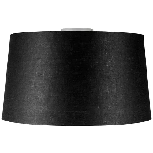 QAZQA Moderna stropna svetilka bela s črno senco 45 cm - Combi