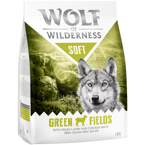 Wolf of Wilderness 2 x 1 kg suha hrana po posebni ceni! - "Soft - Green Fields" - jagnjetina