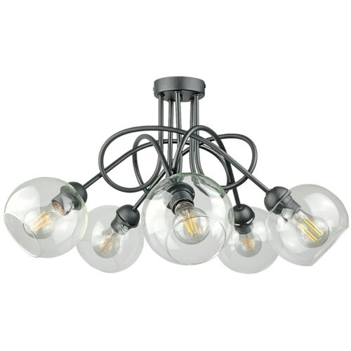  Plafonski luster EVIE 5xE27/60W/230V antracit/prozirno Cene