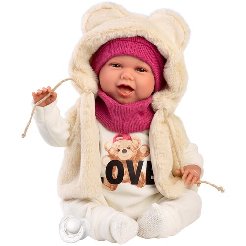 Llorens Mimi 42 cm lutka koja plače u Love Bear kompletu s medvjedićem Slike