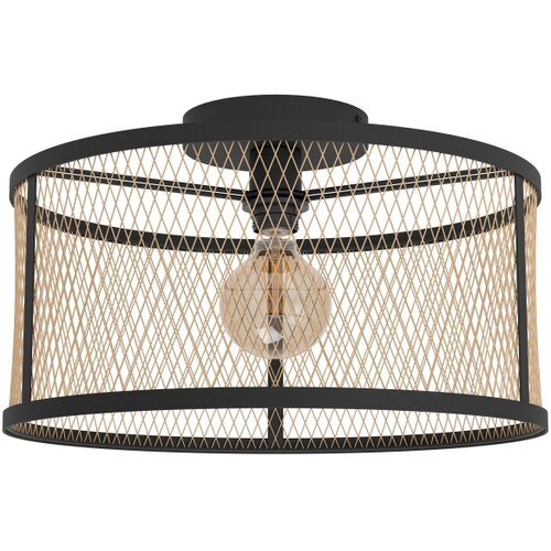 Eglo plafonjera Dellow, 1 x E27, crna/mesing, promjer 45 cm, 43603 Slike