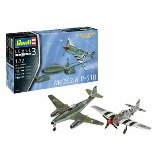 Revell maketa model set combat set ME262 P-51B mustang Slike