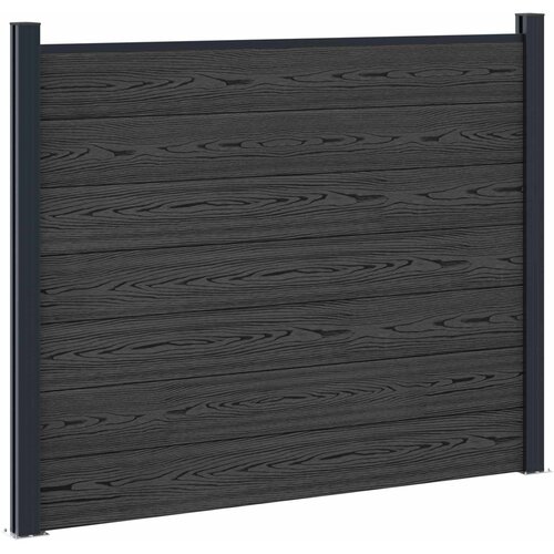 vidaXL Plo&scaron;ča ograje WPC in aluminij Črna, (5000249548) Cene