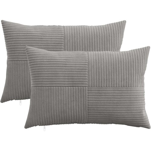  Presvlaka za jastuk 2 pcs ALMELO Svjetlosiva 50 x 70 cm Kord Cene