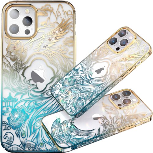 Kingxbar OVITEK ZA IPHONE 14 PRO ZLATO-MODR, (21896171) Cene