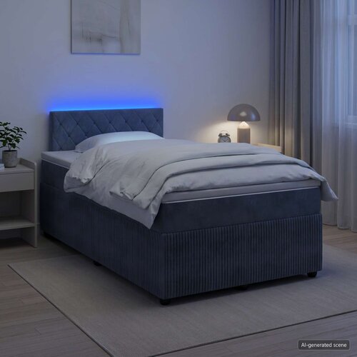  Boxspring krevet s madracem Tamnosiva 120 x 200 cm Bar&amp;scaron;un Slike