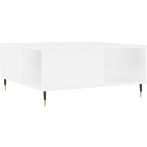 Maison Chic Klubska mizica - kavna mizica - Nizka mizica bela 80x80x36,5 cm inženirski les, (21754958) Cene