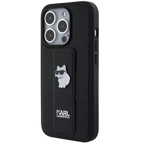  Originalna torbica KARL LAGERFELD Hardcase KLHCP14XGSACHPK za iPhone 14 Pro Max (Gripstand Saffiano choupette PIN / črna Slike