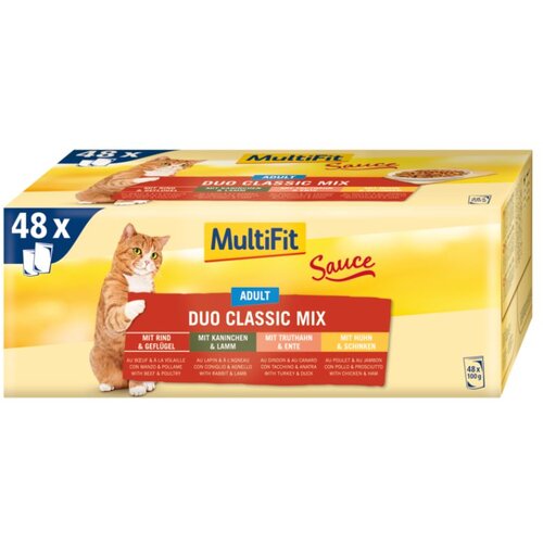 MultiFit Cat Adult Duo Classic mix u umaku Multipack 48x100 g Cene