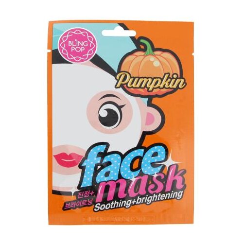 Bling Pop Face Mask Pumpkin Soothing + Brightening maska za obraz za vse tipe kože 20 ml unisex Cene