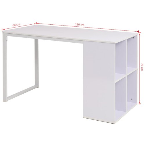  Pisaći stol 120 x 60 x 75 cm bijeli Slike