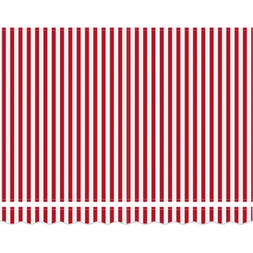 VidaXL Ručna uvlačiva tenda crvene i bijele pruge 300x250 cm Slike