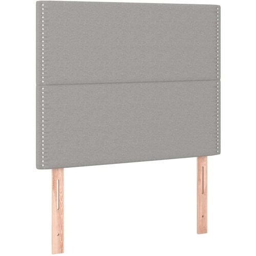  Uzglavlja 2 kom svjetlosiva 100x5x78/88 cm od tkanine Slike