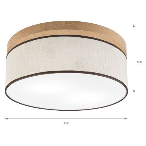  Brilagi - LED stropno svetlo BELLADONNA 2xE27/15W/230V prečnik 40 cm krem/hrast Slike