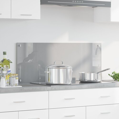 VidaXL Kuhinjski Backsplash Svetlo siva Kaljeno steklo 100 x 40 x 0.6 cm Slike
