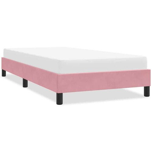 posteljni okvir brez vzmetnice roza 80x220 cm žamet, (21829622) Slike