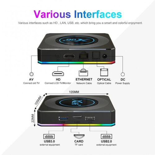 Amedia x96 X4 4GB/64G S905X4 WiFi 2.4/5GHz Android 11 KODI Slike