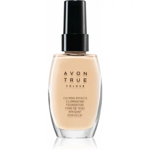 Avon True Colour pomirjajoči tekoči puder za osvetlitev kože odtenek Almond 30 ml