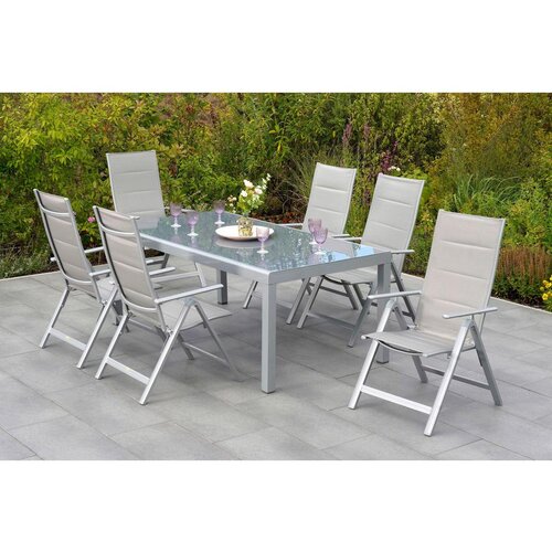 Gardenson Vrtna Miza Steklo, Aluminij, 190x100 Slike